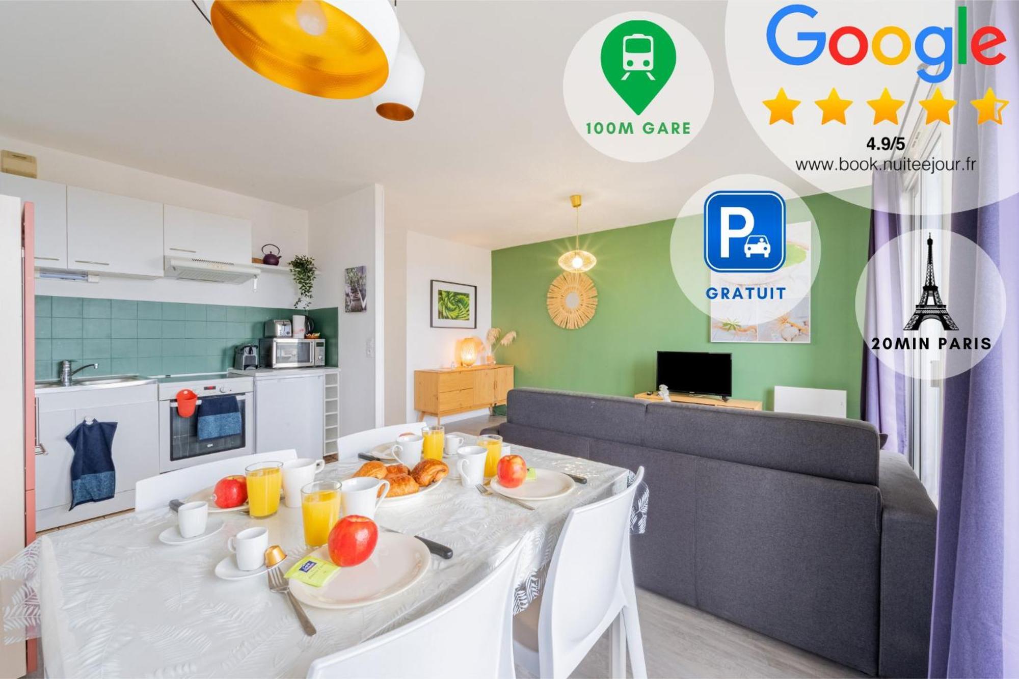 Appart'Hotel Versailles Saint Cyr L'Ecole - Gare Sncf A 100M Et Parking Prive ภายนอก รูปภาพ